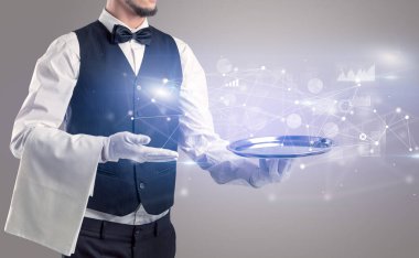 Mali kavramı tepsiye garson tarafından yaptı