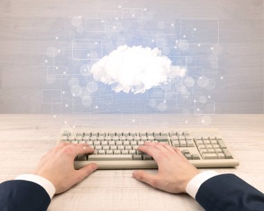 Zarif işadamı el ile bağlı yazarak kavramı postaları