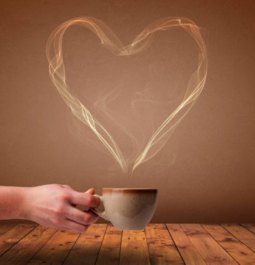 Sıcak sıcak bir içecek.