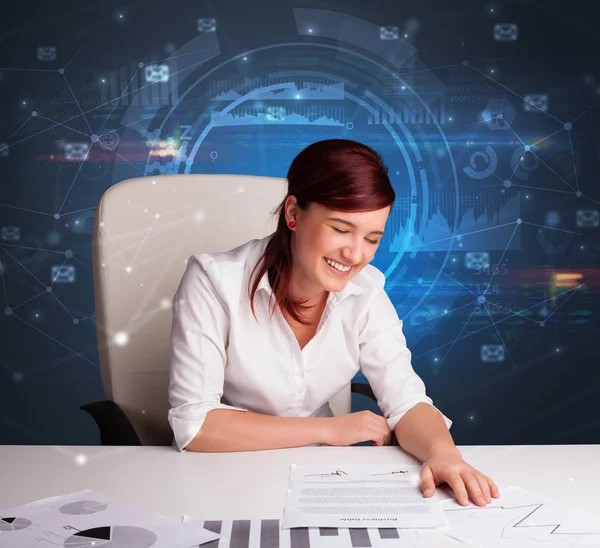 Manager voor het Bureau met communicatieconcept — Stockfoto