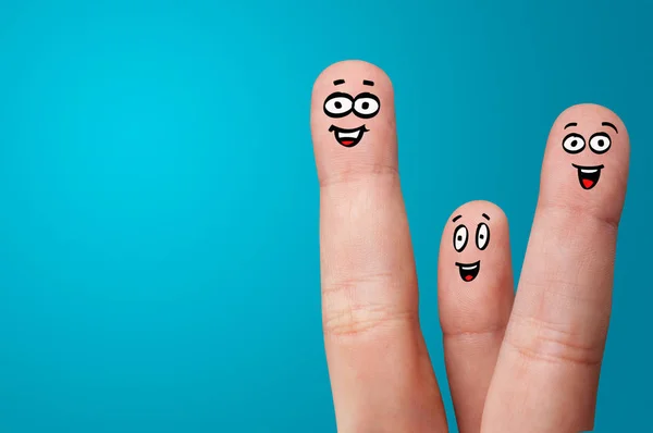 Sonriendo los dedos juntos — Foto de Stock