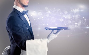 Mali kavramı tepsiye garson tarafından yaptı