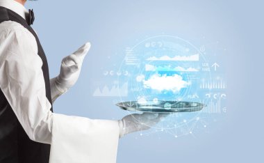 Garson servis bulut teknoloji kavramı