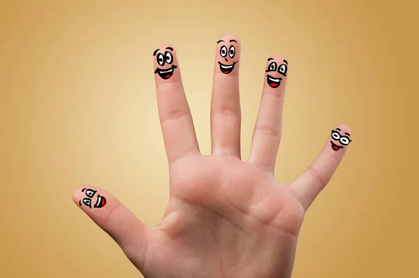 Έξυπνες αναζητούν δάχτυλα χαμογελώντας — Φωτογραφία Αρχείου
