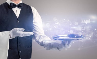 Mali kavramı tepsiye garson tarafından yaptı