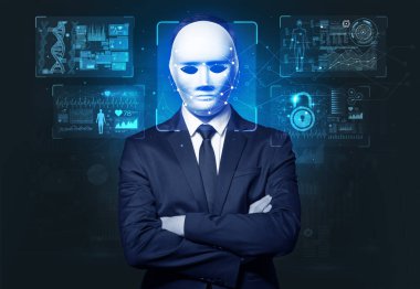 Genç adam yüz tanıma