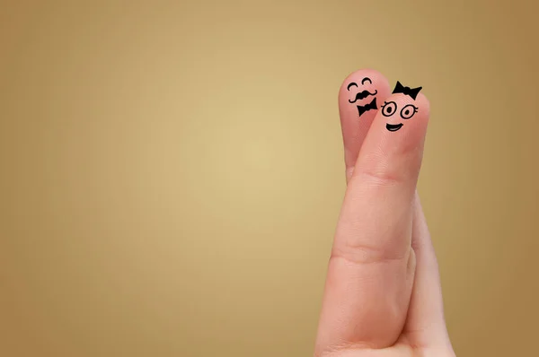 Κομψό δάχτυλα χαμογελώντας μαζί — Φωτογραφία Αρχείου