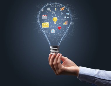 Ampul apps ile tutan el