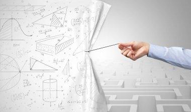 El çekerek kağıt perde