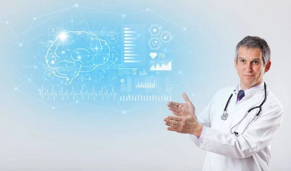 Neurologist showing the test result — Stock Photo, Image