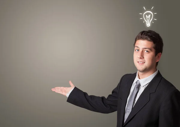 Person presenting new idea concept — Stock Photo, Image