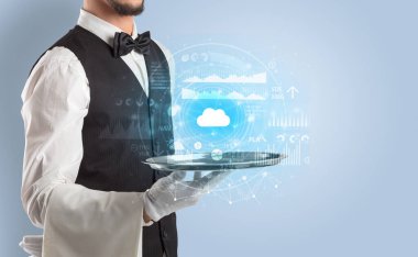 Garson servis bulut teknoloji kavramı