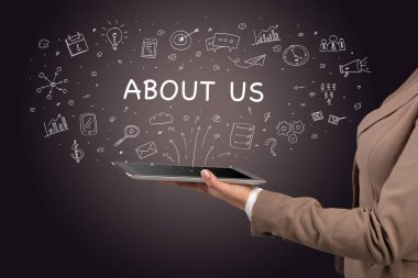 Dokunmatik ekran, sosyal medya konseptine yakın çekim