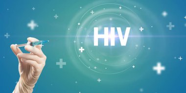 Virüs aşısıyla şırınga iğnesi