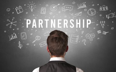 Bir iş adamının arkadan görünüşü