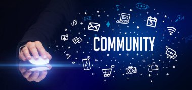 El ele tutuşan kablosuz çevre