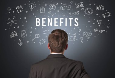 Bir iş adamının arkadan görünüşü