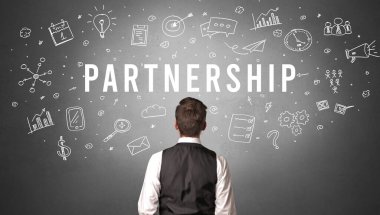 Bir iş adamının arkadan görünüşü