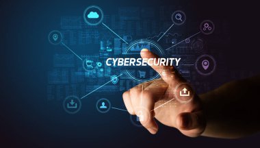 Siber güvenlik tuşuna elle dokun