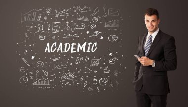 Eğitimsel yazıtlarla düşünen iş adamı
