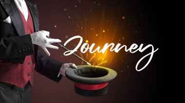 Yaşlı büyücü sihirbazlık numarası yapıyor.