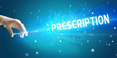 Şırınga, elinde tıbbi enjeksiyon