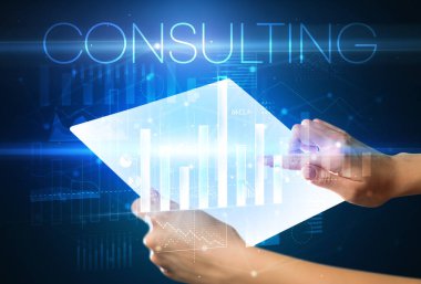 El ele tutuşmak fütüristik, iş kavramı