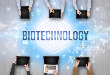 Ofiste Çalışan Meşgul İnsanlar Grubu, teknoloji konsepti