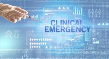 Doktorların elinde şırınga olan beyaz bir eldivenle yakın plan görüntüsü.