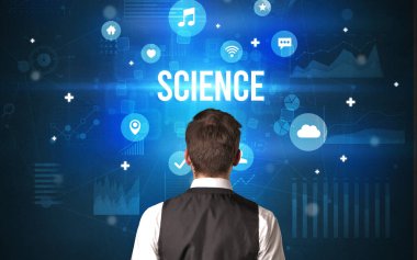 Bir iş adamının arkadan görünüşü