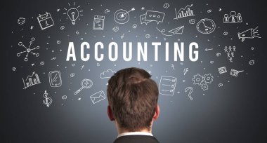 Bir iş adamının arkadan görünüşü