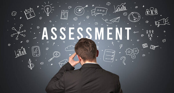 Rear view of a businessman