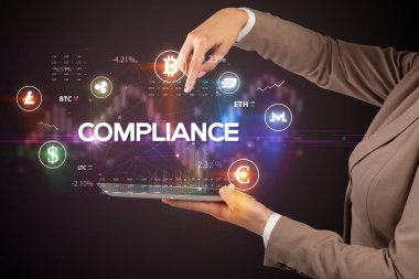 Yazılı dokunmatik ekranın yakın plan görüntüsü