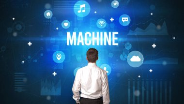 Bir iş adamının arkadan görünüşü