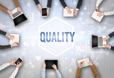 Ofiste Çalışan Meşgul İnsanlar Grubu, teknoloji konsepti