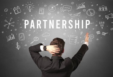 Bir iş adamının arkadan görünüşü