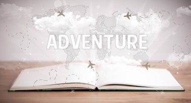 açık kitap, tatil konsepti