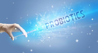 Şırınga, elinde tıbbi enjeksiyon