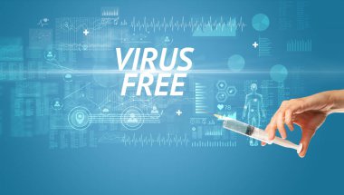 Virüs aşısıyla şırınga iğnesi