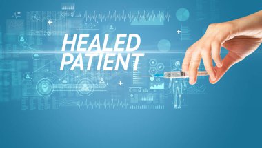 Virüs aşısıyla şırınga iğnesi