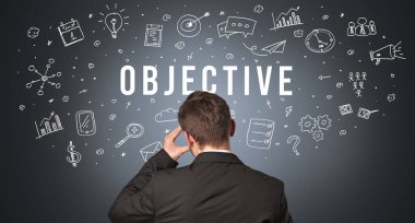 Bir iş adamının arkadan görünüşü