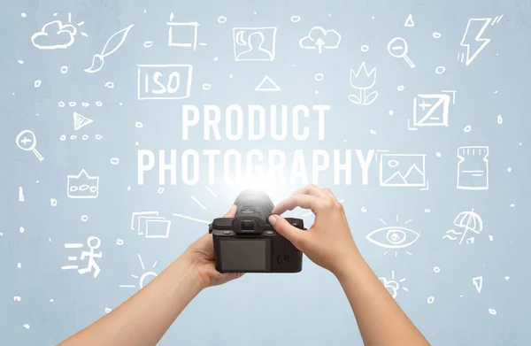 Ruční fotografování s digitálním fotoaparátem — Stock fotografie