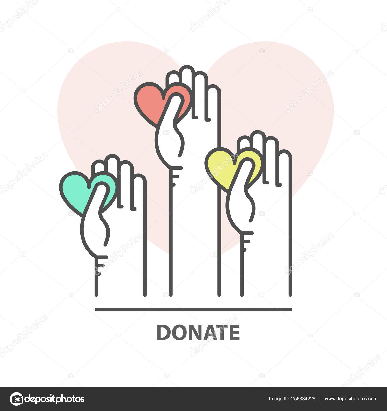 Charity Spenden Und Fundraising Konzept Ehrenamtliche Helfen Stockvektor C Lumumba