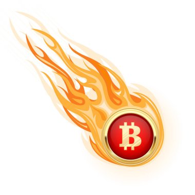 Bitcoin düşüş - yanan bitcoin düşüş, kriptopara 