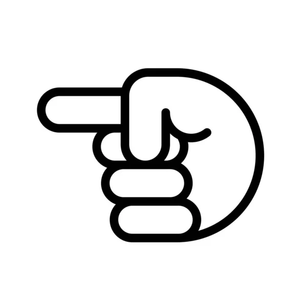 Indica l'icona del dito - segno di guida e direzione, bersaglio — Vettoriale Stock