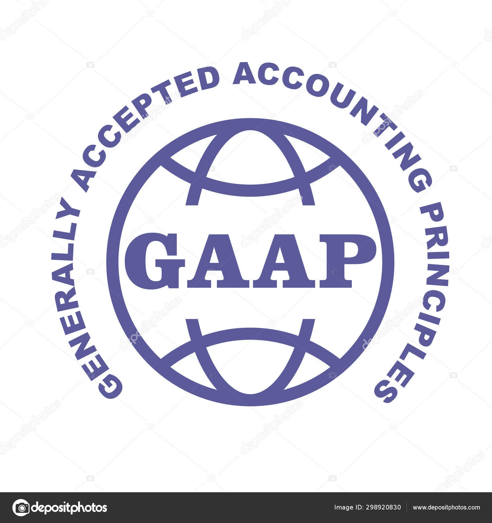 GAAP stamp Generally Accepted Accounting Principles emblem Stock