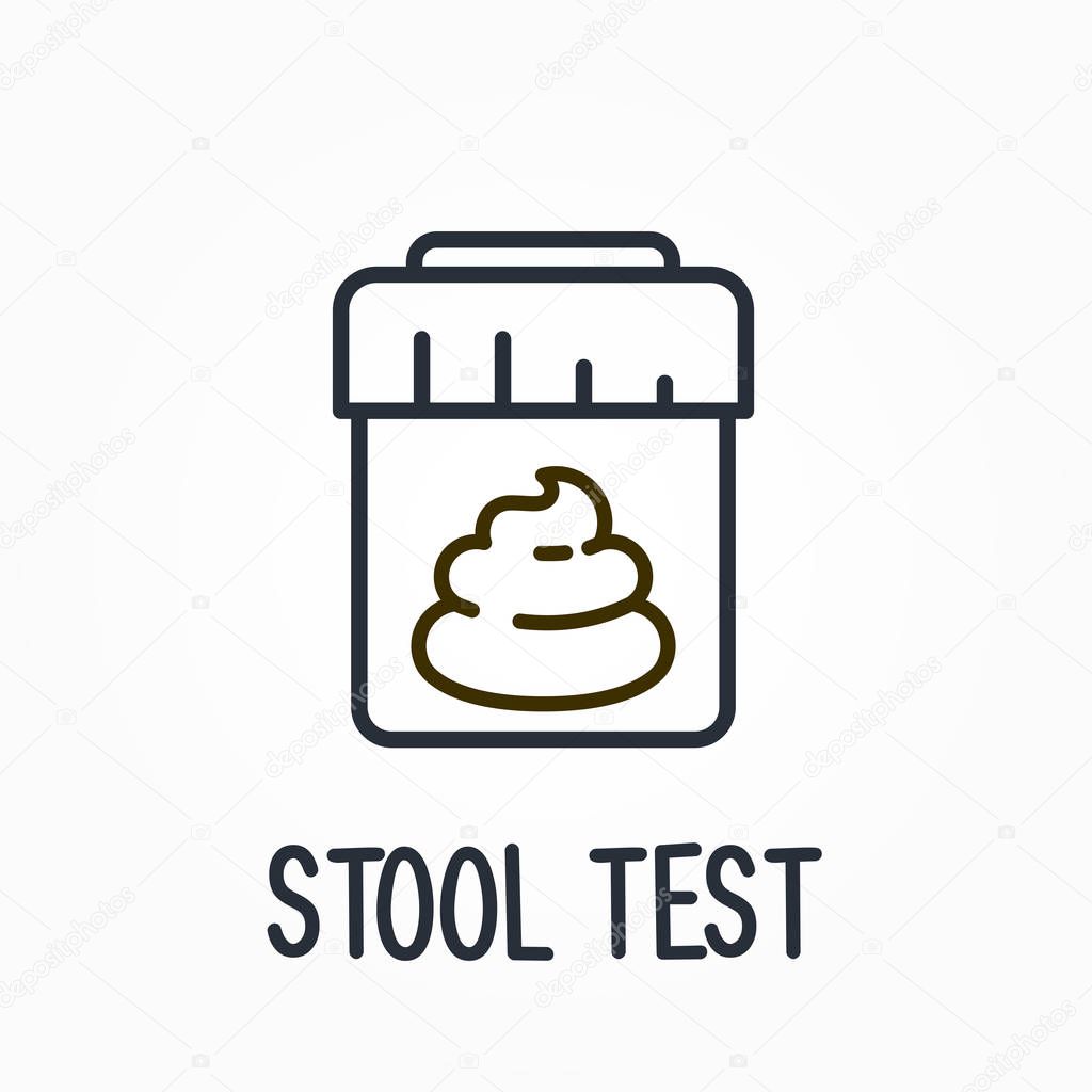 Stool or excrement test icon - laboratory testing service