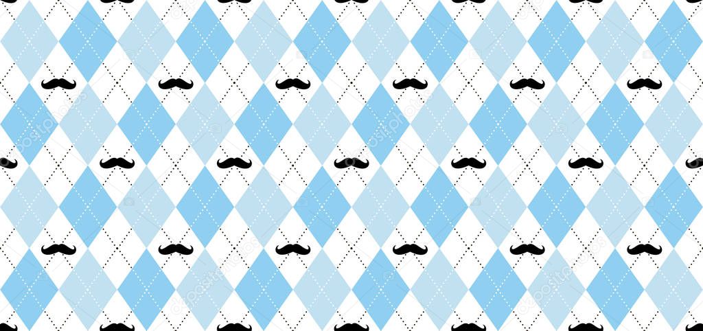 Argyle Vector Pattern Light Blue And White Squares With Black Mustache And White Dotted Line Seamless Geometric Background For Men S Clothing Wrapping Paper Little Man Baby Boy Party Invite Card Note Argyle Vector Pattern Light Blue And White Squares With Black Mustache And White Dotted Line Seamless Geometric Background For Men S Clothing Wrapping Paper Little Man Baby Boy Party Invite Card Note