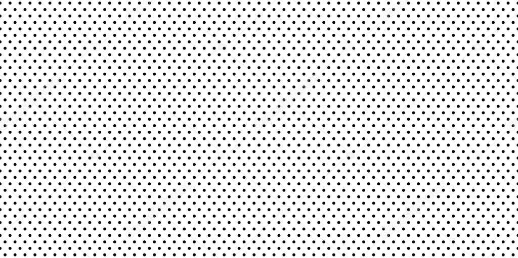 Seamless polka dots pattern. Black little circle points on white background. Lol doll style wallpaper.