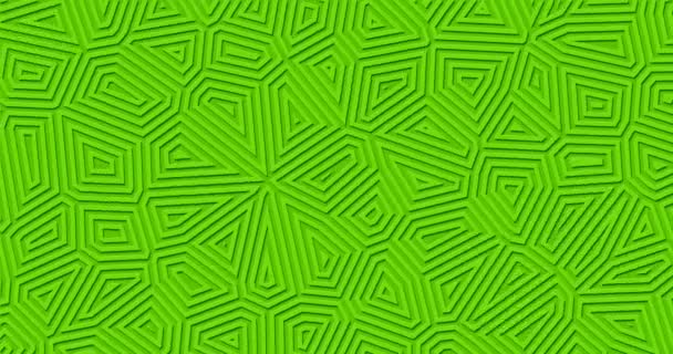 Fondo Geométrico Verde Mate Brillante Esbozos Abstractos Formas Movimiento Bucle — Vídeos de Stock